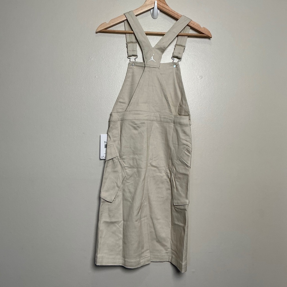 Jordan Big Kids Essential Overall Dress Girls Size S 8-10 Beige NWT - Picture 4 of 7
